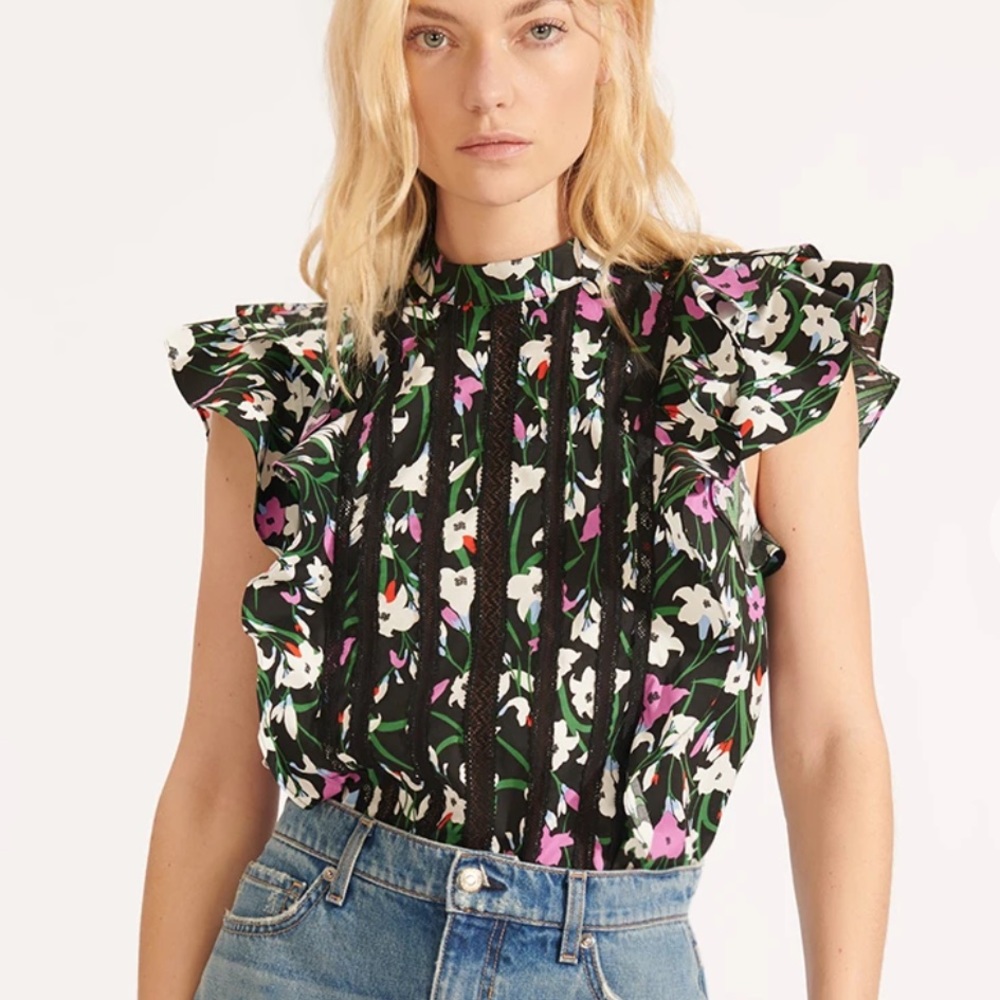 Veronica Beard Sol foral top. NWT